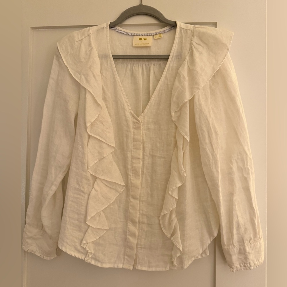 NWOT Maeve Anthropologie Linen Blouse